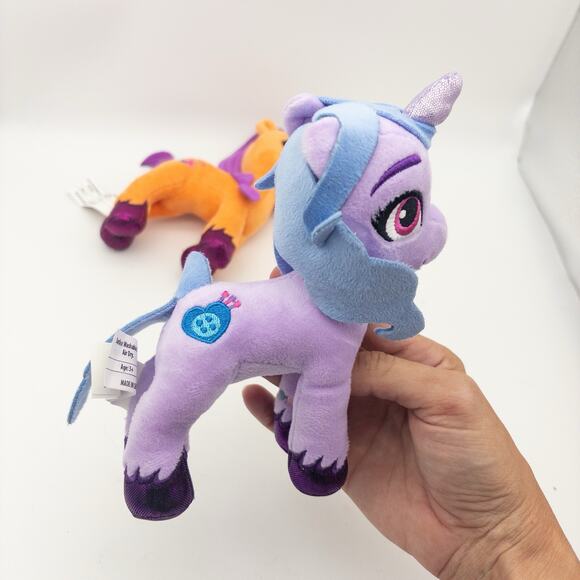 Lot Of 2 My Little Pony A New Generation 7” Sunny Starscout + Izzy Moonbow Plush - Picture 4 of 8